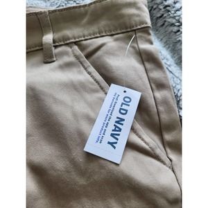 2 Old Navy Girls Uniform Pants - stretchy Tan Khaki - Size 18